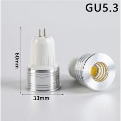 AMPOULES LED 3W - GU10 - GU5.3 - E14 - E27 haute luminosité