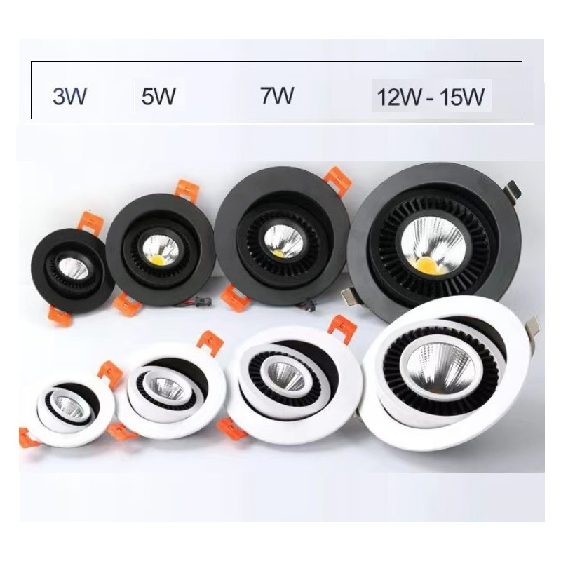 SPOTS LED ORIENTABLES ROTATIFS ENCASTRABLES