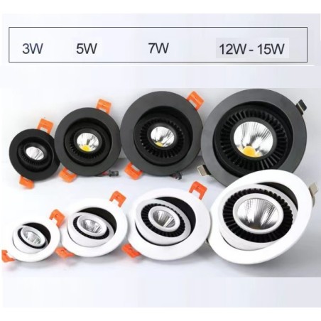 SPOTS LED ORIENTABLES ROTATIFS ENCASTRABLES