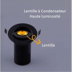 SPOTS LED ANGLE LUMIÈRE 10° ENCASTRABLES ORIENTABLES LUMINEUX