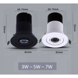 SPOTS LED ANGLE LUMIÈRE 10° ENCASTRABLES ORIENTABLES LUMINEUX